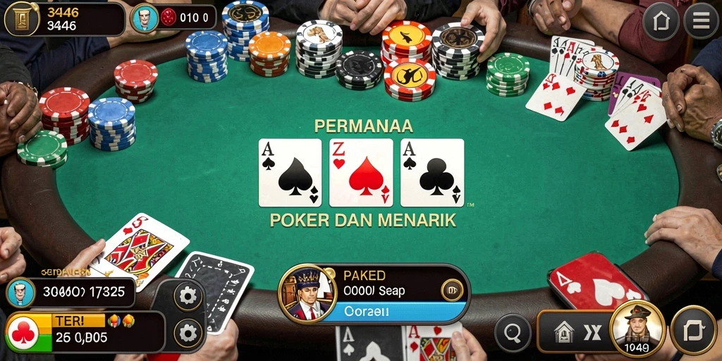 Screenshot utama 3446 menampilkan gameplay seru dalam permainan Poker.