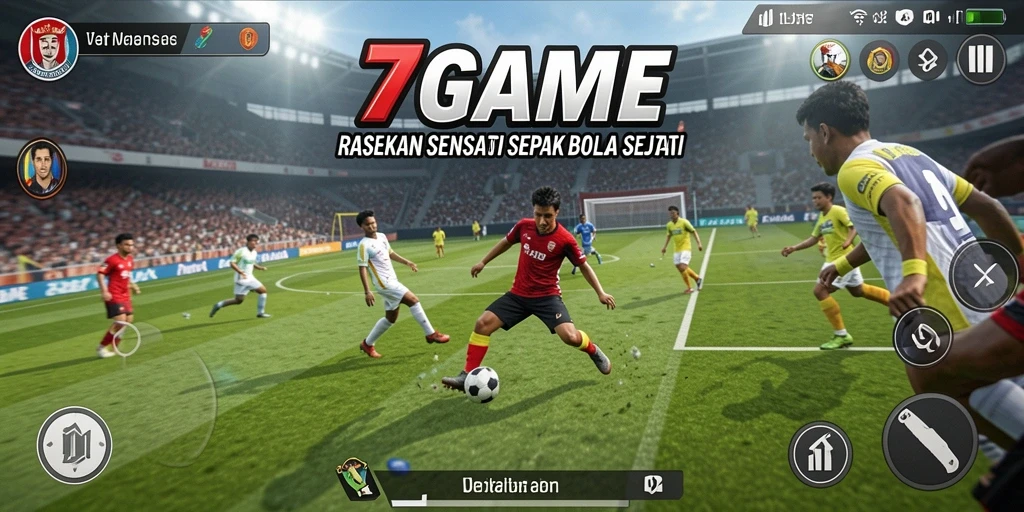 Gameplay seru di lapangan sepak bola 7GAME.