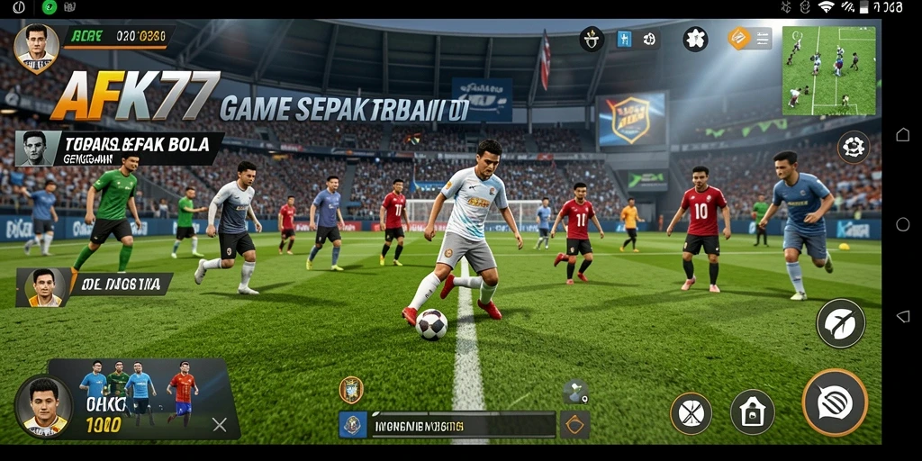 Gameplay mendebarkan di AFK77 dengan aksi sepak bola nyata.
