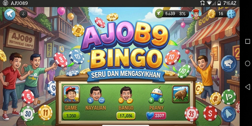 Screenshot gameplay AJO89 menampilkan momen seru saat bermain Bingo.