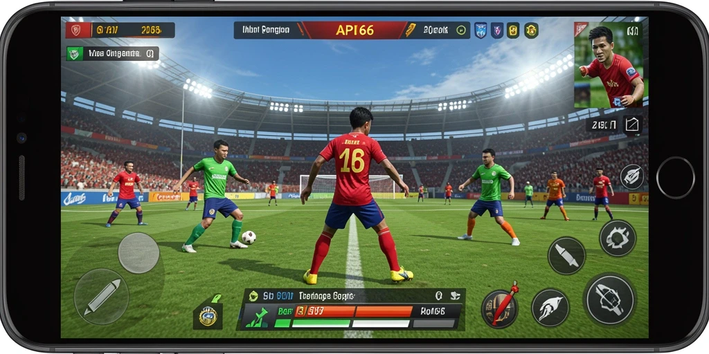 Tampilan gameplay API66 yang dinamis dalam suasana olahraga.