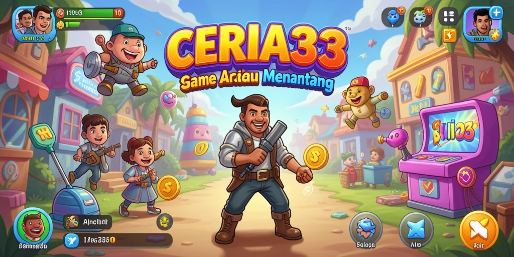 Screenshot CERIA33 menunjukkan aksi gameplay yang seru dan penuh warna.
