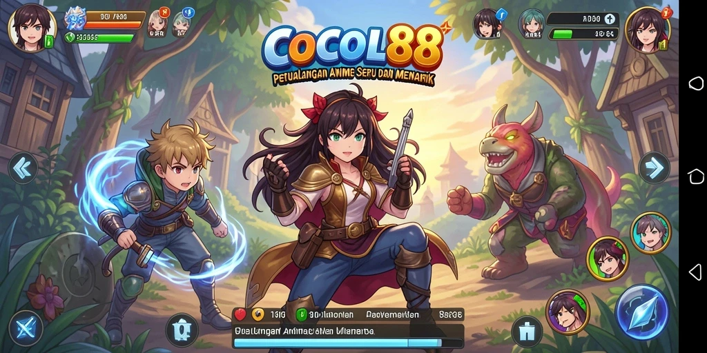 Tangkapan layar menampilkan pertarungan epik dalam COCOL88.