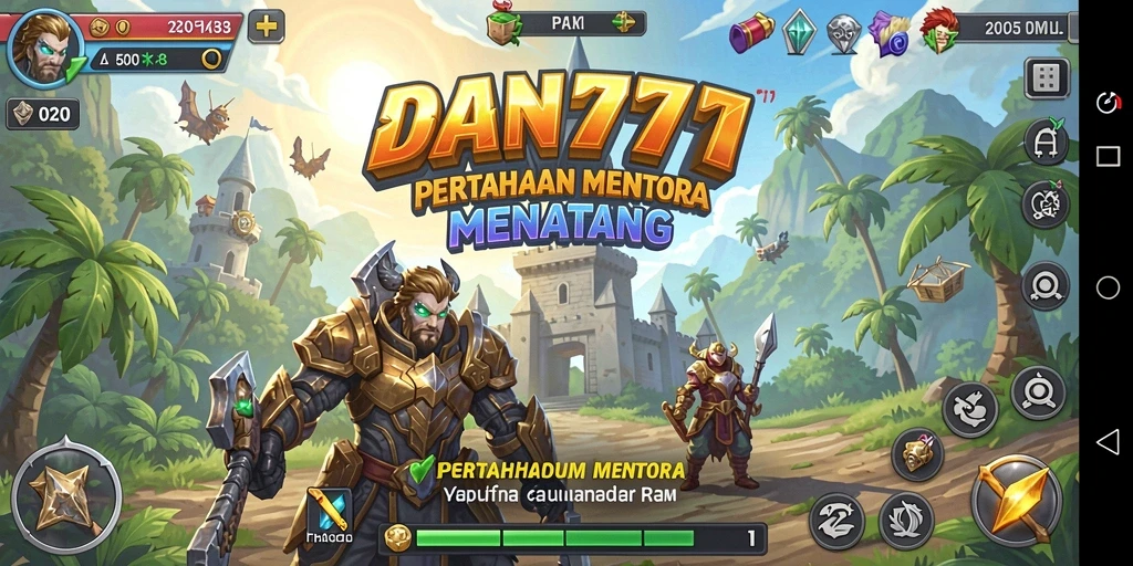 Screenshot gameplay menampilkan aksi seru dalam game Tower Defense.