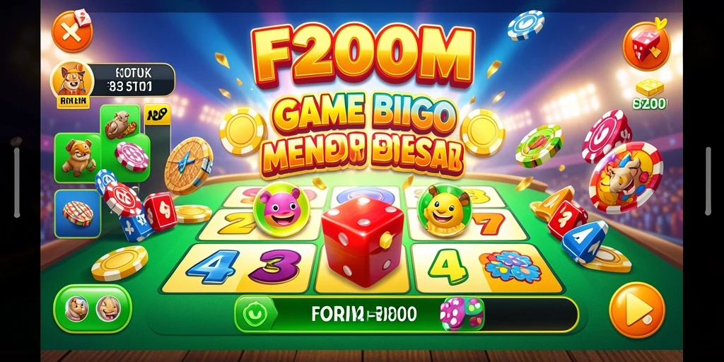 Tampilan menarik dari gameplay Bingo di F200M.