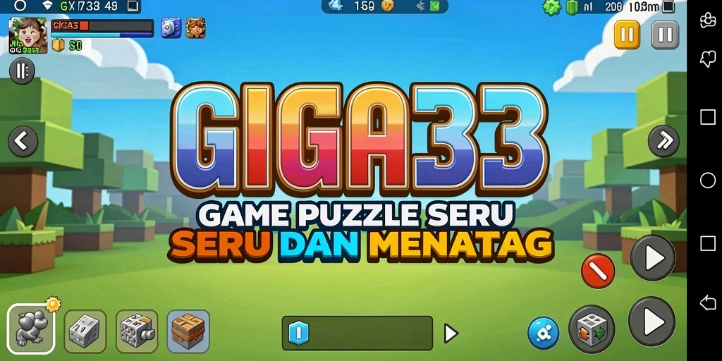 Gameplay GIGA33 yang menantang dan seru dengan berbagai puzzle menarik.