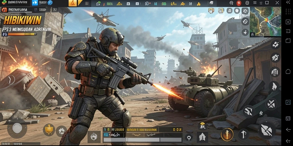 Tampilan menarik dari gameplay intens HIBIKIWIN.