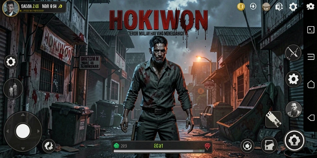 Gameplay mendebarkan HOKIWON dalam suasana horor yang mencekam.