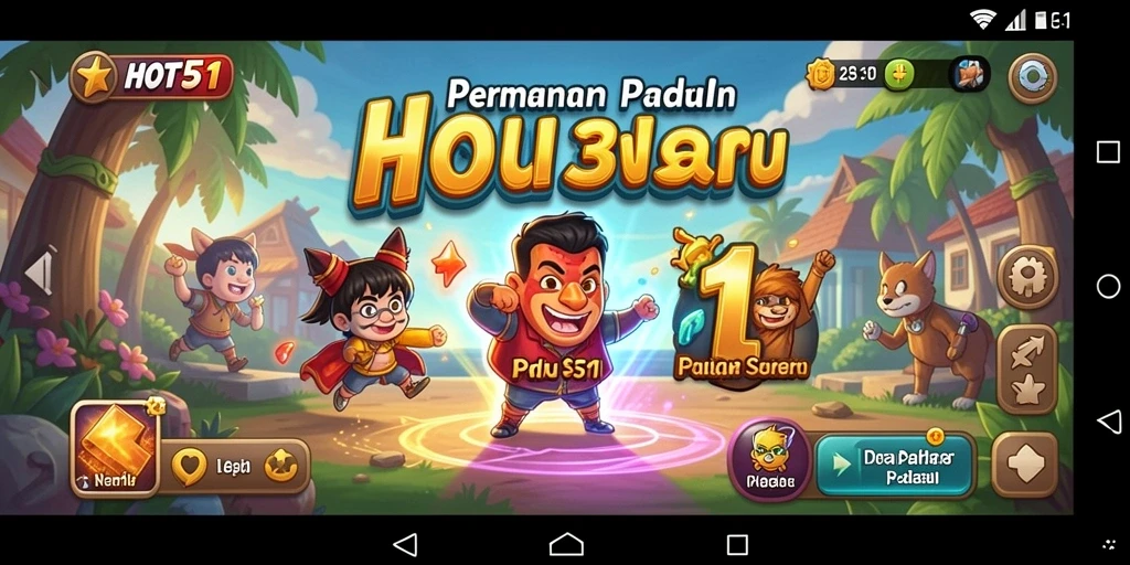 Screenshot dari gameplay seru HOT51 yang menampilkan visual Match-3.