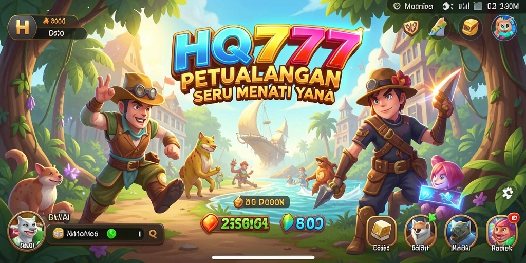 Tangkapan layar gameplay yang menampilkan aksi seru dalam HQ777.
