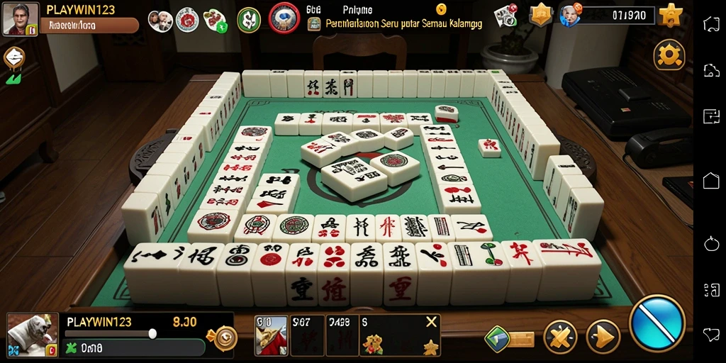 Tampilan screenshot dari gameplay Mahjong yang menarik di PLAYWIN123.