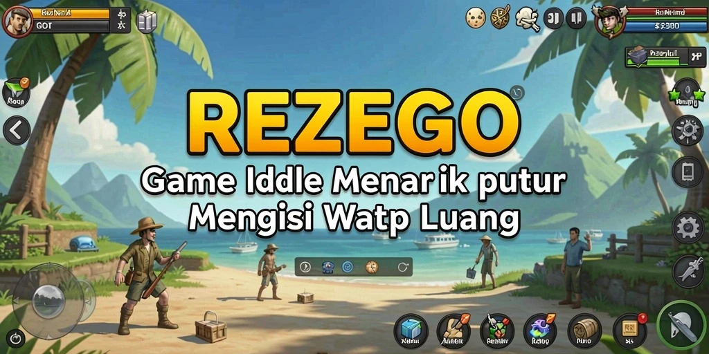 Tampilan gameplay <strong>REZEGO</strong> yang memukau dan menarik dalam genre Idle.