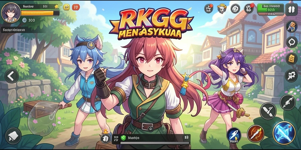 Screenshot RKGG menunjukkan aksi karakter Anime dalam pertarungan epik.