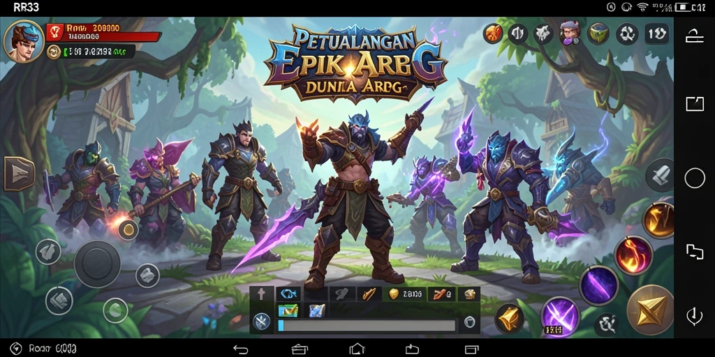 Tampilan gameplay menegangkan dalam dunia ARPG yang luas.