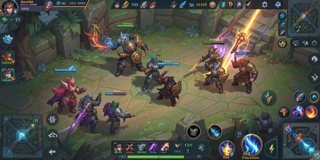 Screenshot utama S9S9 menampilkan aksi seru dalam gameplay MOBA.