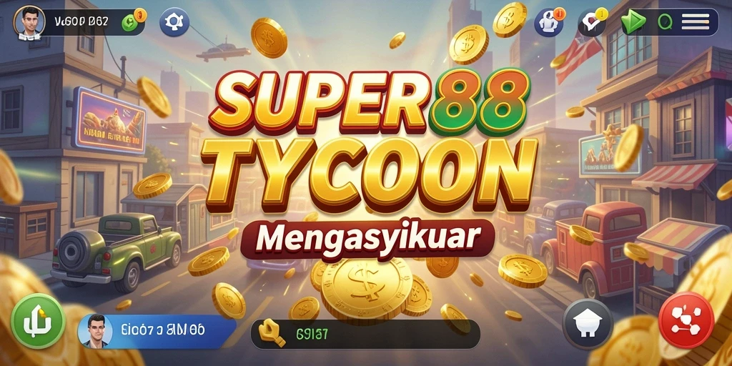 Screenshot utama SUPER88 menampilkan gameplay Tycoon yang seru dan menarik.