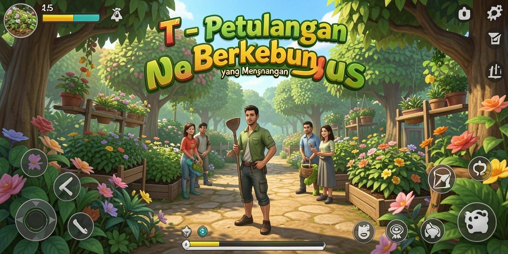 Menampilkan gameplay menarik saat berkebun di T6.