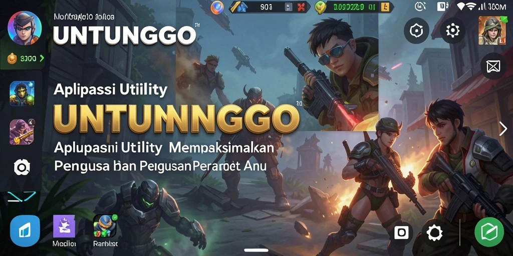 Tampilan aplikasi UNTUNGGO yang intuitif dan modern.